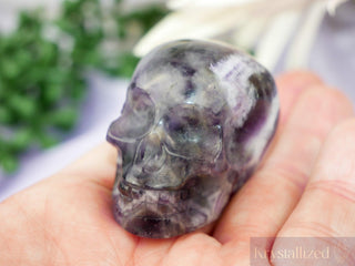 Chevron (Dream)Amethyst Skull - Krystallized