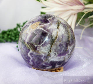 Amethyst Sphere - (Chevron/Dream) - Krystallized