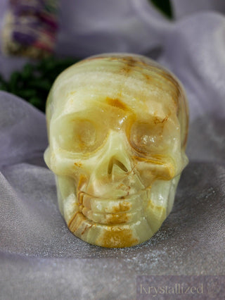 Banded Onyx Skull - Krystallized