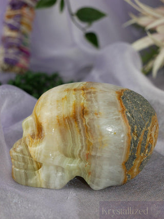 Banded Onyx Skull - Krystallized