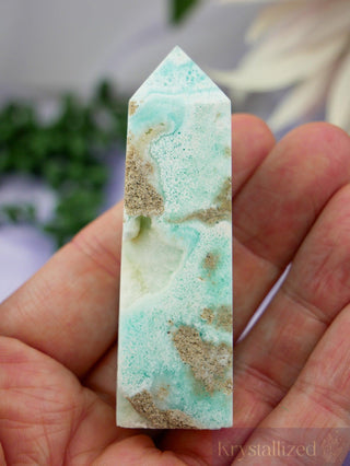 Blue Aragonite Points - Krystallized