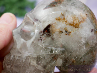 Garden Quartz Skull - Heavy Inclusions - Krystallized