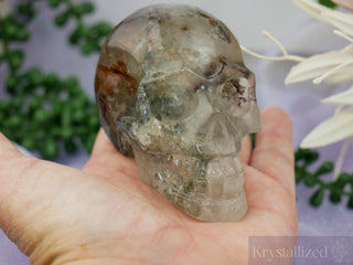 Garden Quartz Skull - Heavy Inclusions - Krystallized