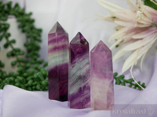 Rainbow Fluorite Points - Krystallized